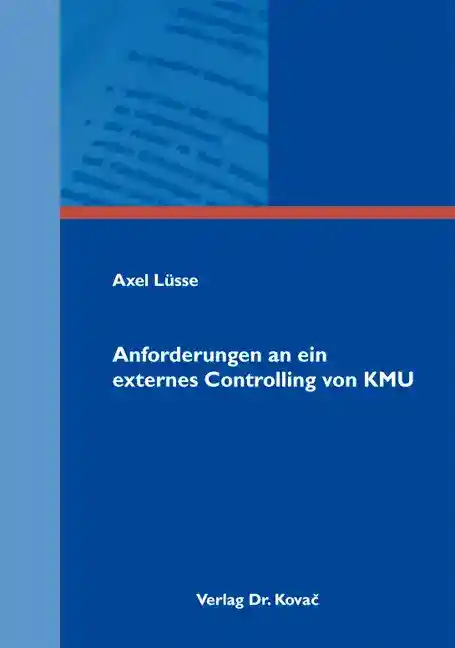 Cover: Anforderungen an ein externes Controlling von KMU