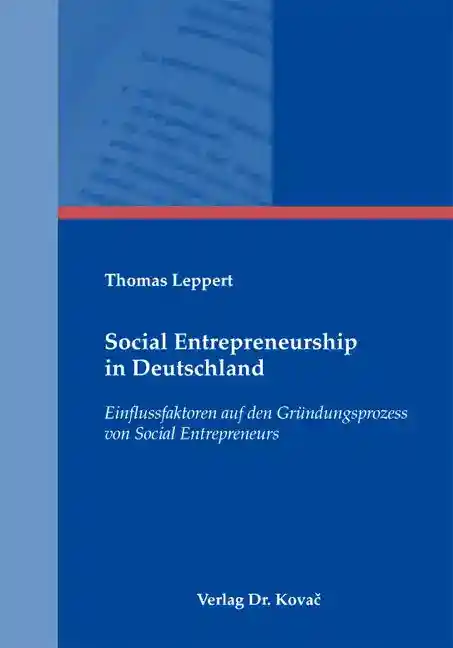 Social Entrepreneurship in Deutschland (Doktorarbeit)