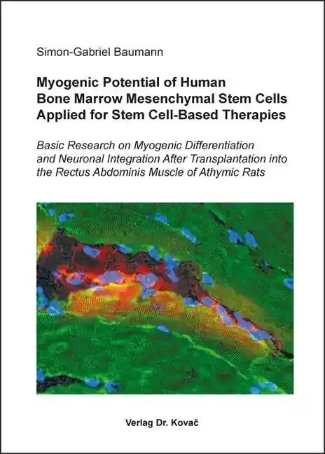 Cover: Myogenic Potential of Human Bone Marrow Mesenchymal Stem Cells Applied for Stem Cell-Based Therapies