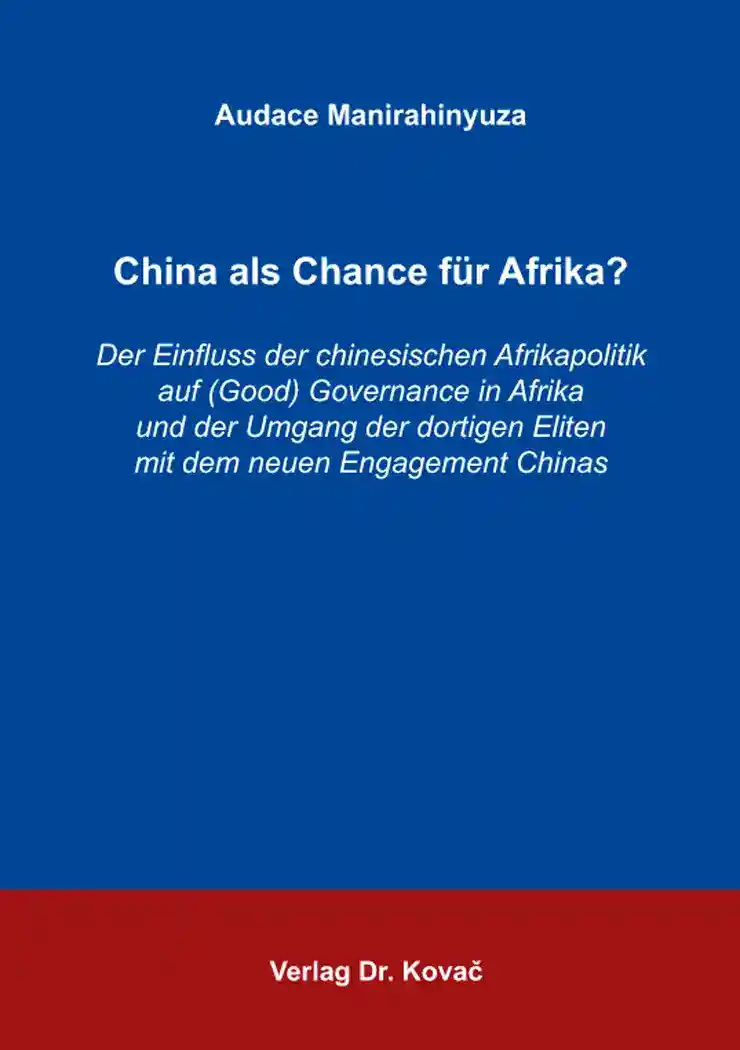 Cover: China als Chance für Afrika?