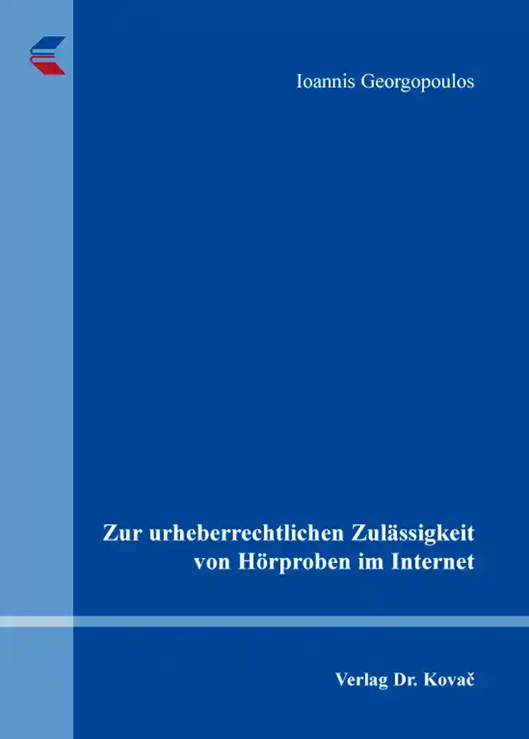 Cover: Zur urheberrechtlichen Zulässigkeit von Hörproben im Internet