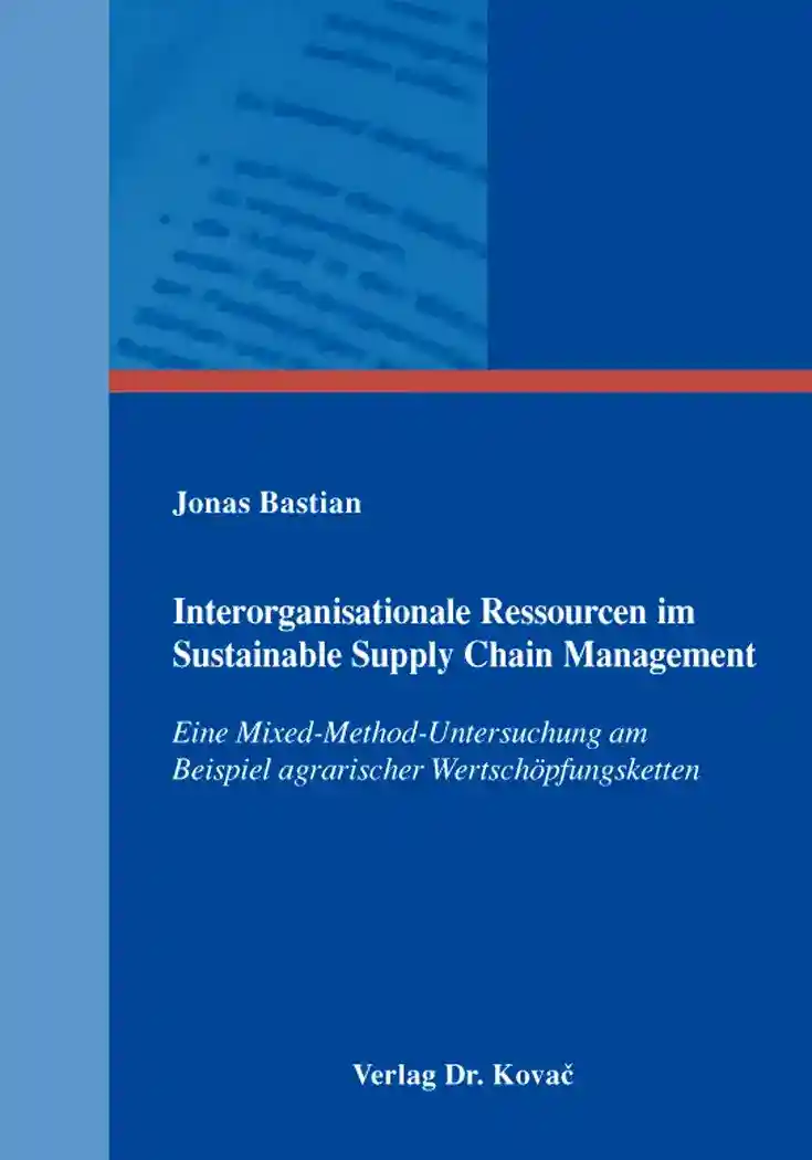 Cover: Interorganisationale Ressourcen im Sustainable Supply Chain Management