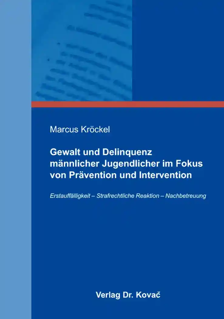 Gewalt und Delinquenz männlicher Jugendlicher im Fokus von Prävention und Intervention (Dissertation)