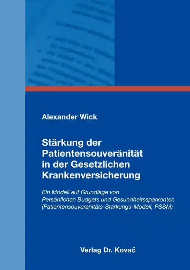 Cover: Stärkung der Patientensouveränität in der Gesetzlichen Krankenversicherung