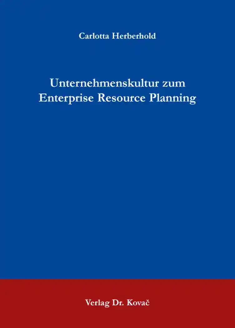 Cover: Unternehmenskultur zum Enterprise Resource Planning