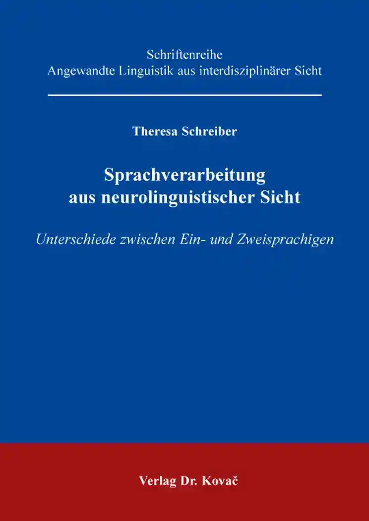 Cover: Sprachverarbeitung aus neurolinguistischer Sicht