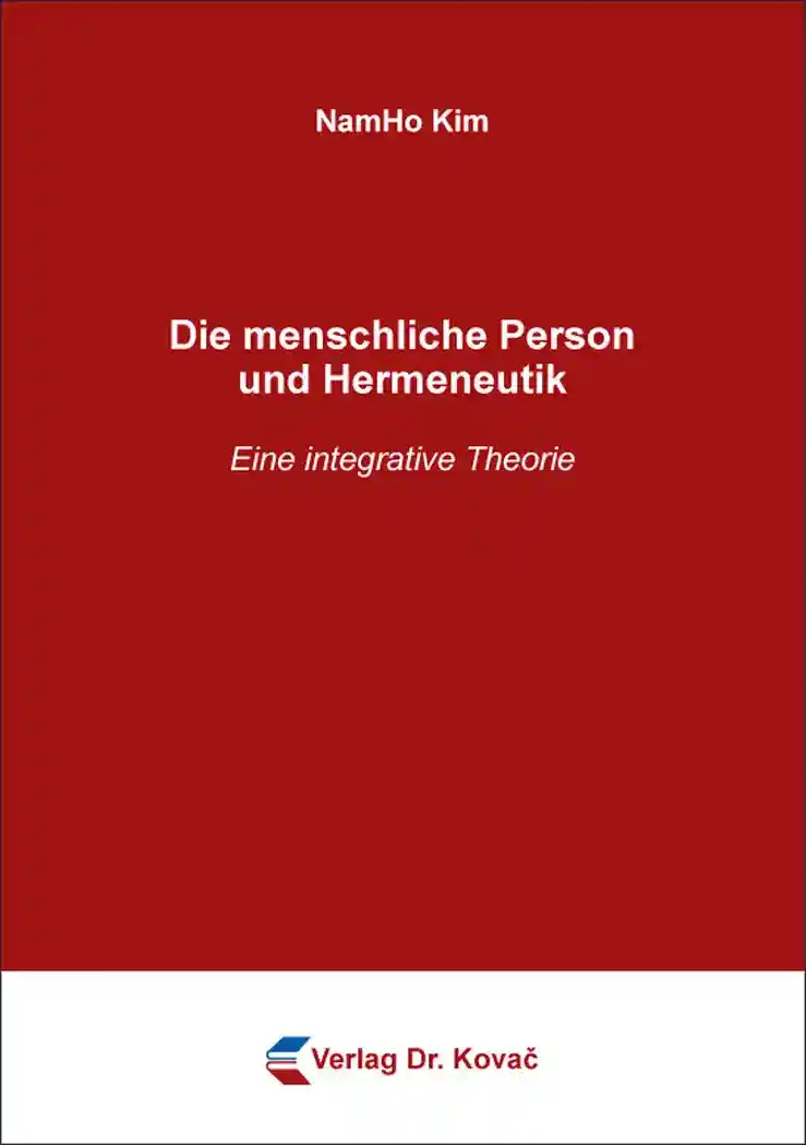 Cover: Die menschliche Person und Hermeneutik
