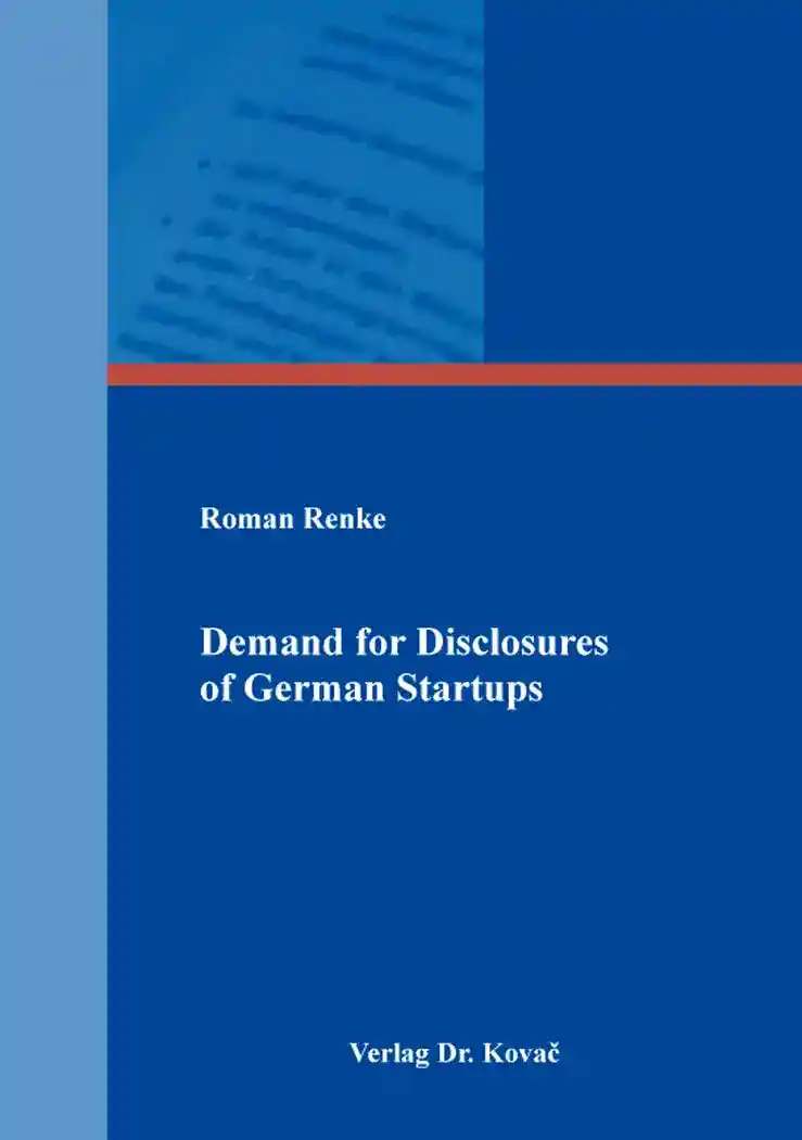 Cover: Demand for Disclosures of German Startups
