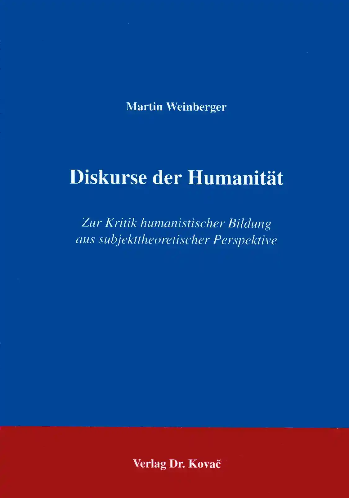 Cover: Diskurse der Humanität