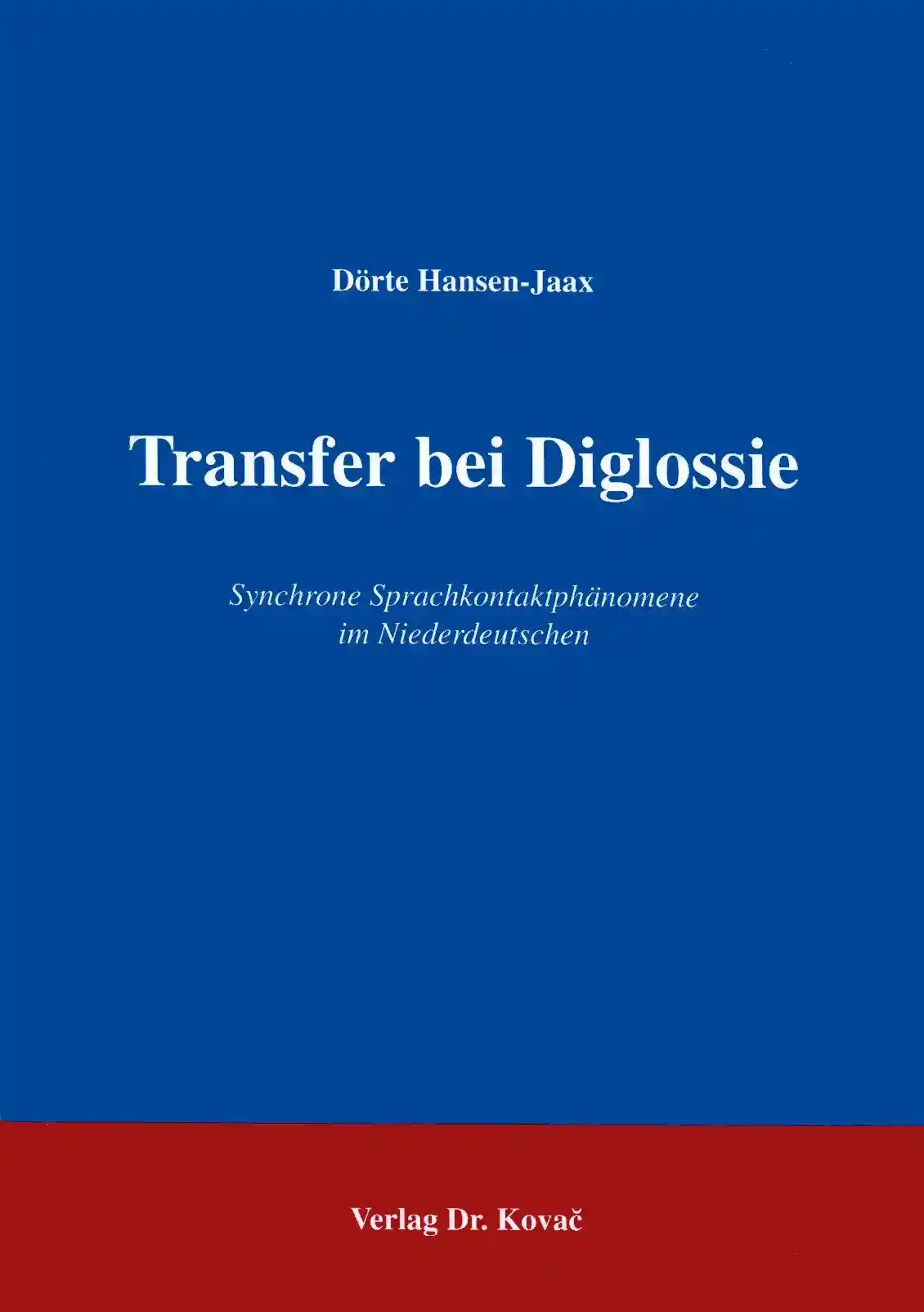 Cover: Transfer bei Diglossie