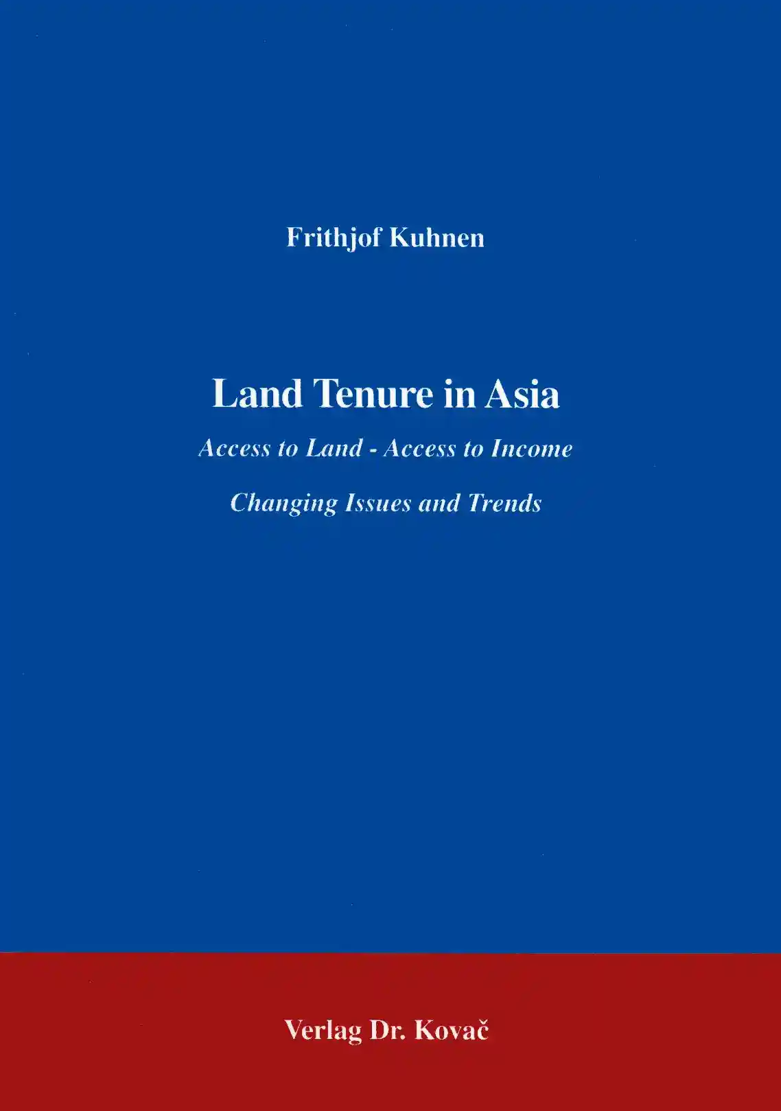 Cover: Land Tenure in Asia