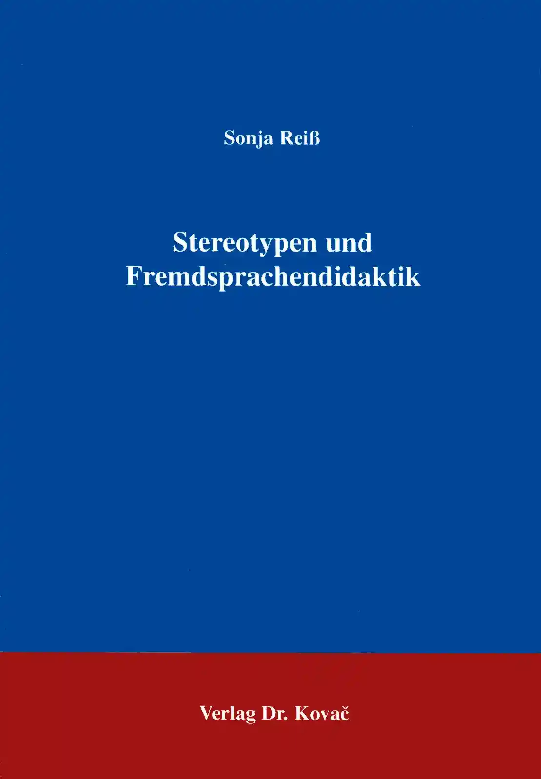 Cover: Stereotypen und Fremdsprachendidaktik