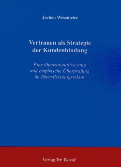 Buchcover: Vertrauen als Strategie der Kundenbindung