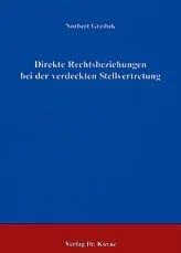 Buchcover: Direkte Rechtsbeziehungen bei der verdeckten Stellvertretung