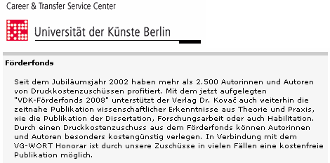 Logo und Text Universität der Künste Berlin 2008